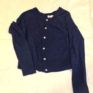Navy Blue Button-Up Cardigan